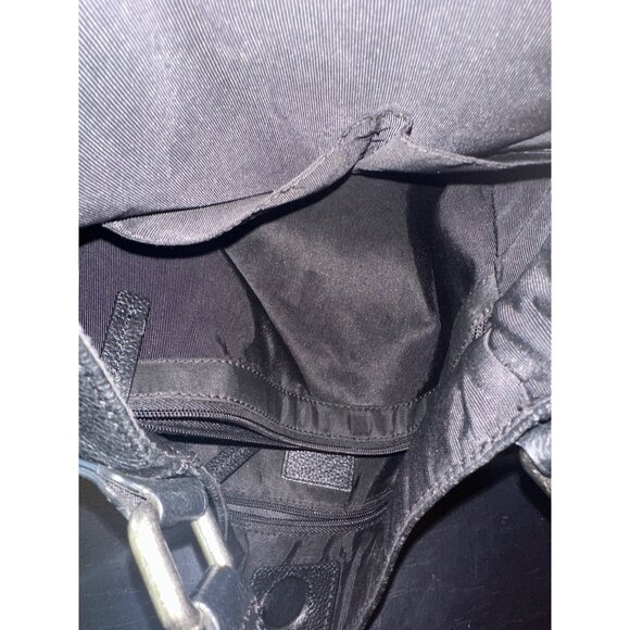 Kooba Black Leather Hobo Shoulder Bag Minimalist Biker Old Money - Picture 4 of 5